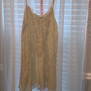 Off white spaghetti strap dress